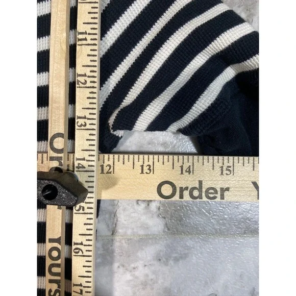 Lauren Ralph Lauren Striped Midi A-Line Dress Ribbed Crew Neck Short Sleeve XXS - Picture 5 of 11